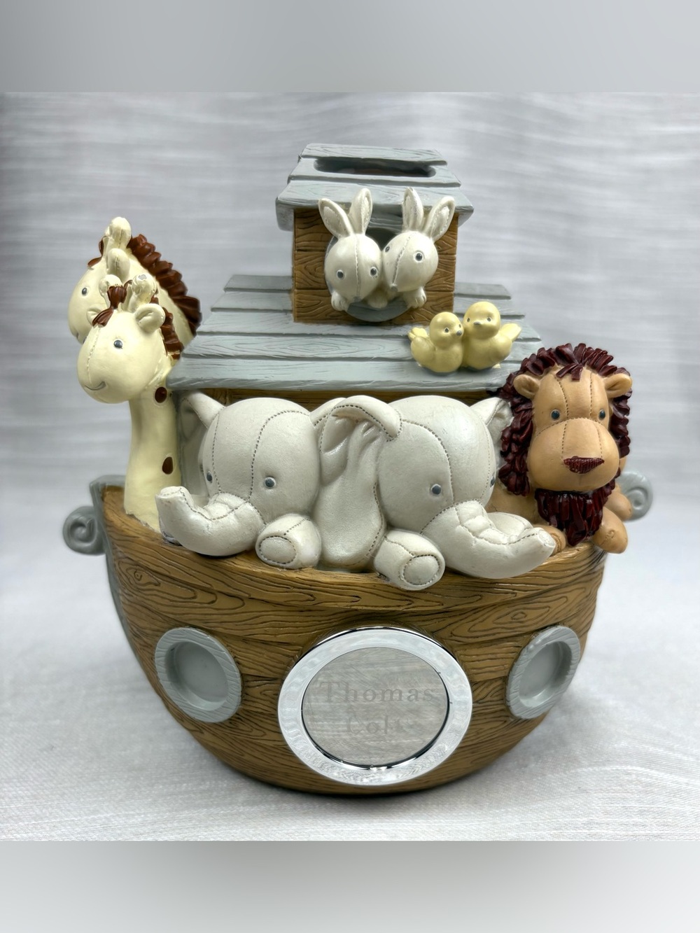 Things Remembered Brown and Cream Noah's Ark Music Box
